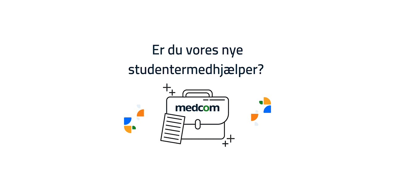 Illustration med tekst: "Er du vores nye studentermedhjælper?"